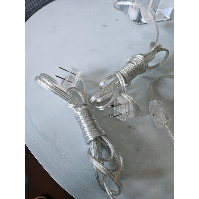 Blue Pair of Swank Lighting Blue Resin Lamps by Silivano Pantani 1966 For Sale - Image 8 of 12