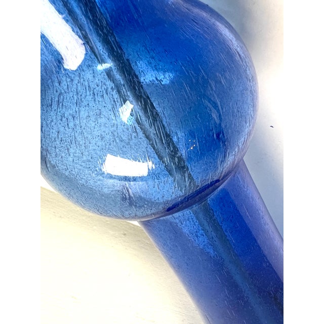 Blue Glass Table Lamp attributed to Nanny Still for Raak, 1970s For Sale - Image 13 of 16