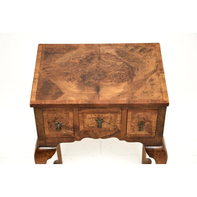 Antique Burr Walnut Side Table, 1900s For Sale - Image 9 of 12