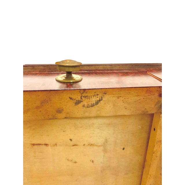 Late 20th Century Mahogany One-Drawer Side Table With Spindle Leg and Brass Handle For Sale - Image 10 of 11