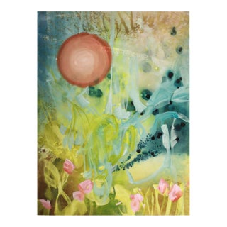 "The Quiet Resilience of Feathers" Original Abstract Contemporary Painting by Mel Rea For Sale