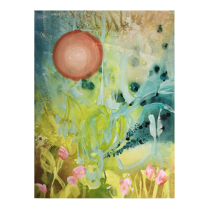 "The Quiet Resilience of Feathers" Original Abstract Contemporary Painting by Mel Rea
