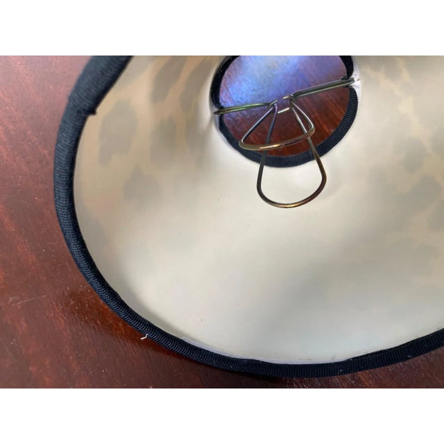 A set of 6 clip top handmade chandelier shades. Measurements: top 2.5” Side 4” bottom 5”