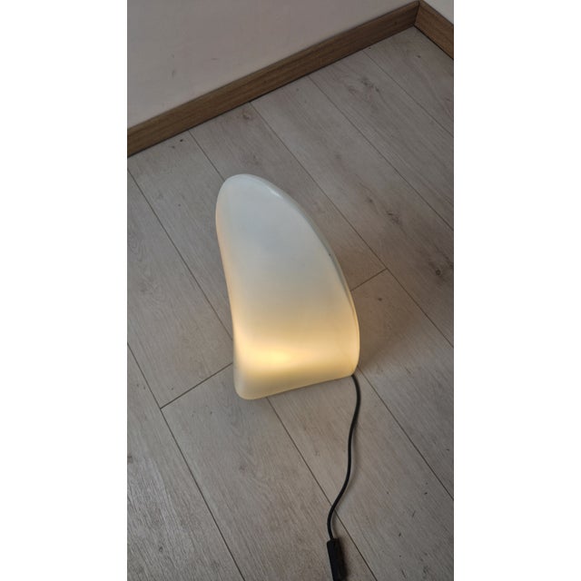 Black Table Lamp in Iron and Milk Glass from Mazzega Murano, 1960s For Sale - Image 8 of 11