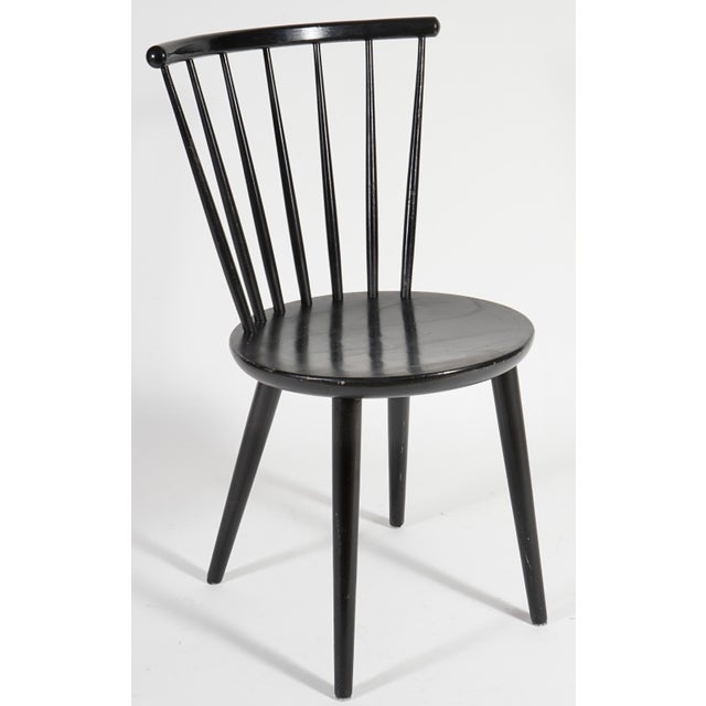 Wood Spindle Back Dining Chairs in the Style of Ilmari Tapiovaara, 1960s, Set of 4 For Sale - Image 7 of 8