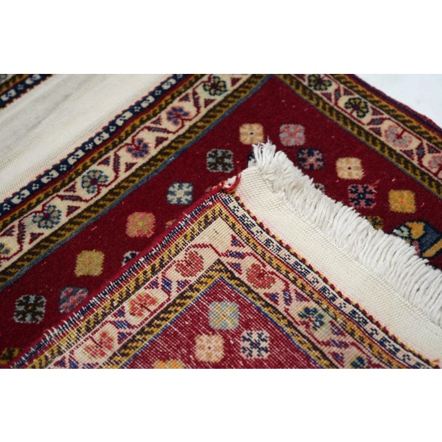 Extremely Fine Pair of Saddle Bag Persian Kashkouli Rug 2'0" X 4'0" For Sale - Image 10 of 10