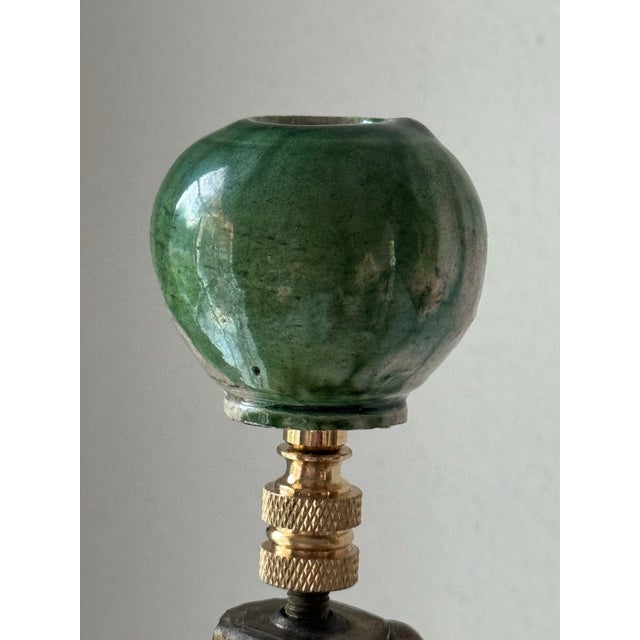 Miniature Vintage Mexican Michoacán Patamban Folk Art Potter Vase Lamp Finial For Sale - Image 9 of 9