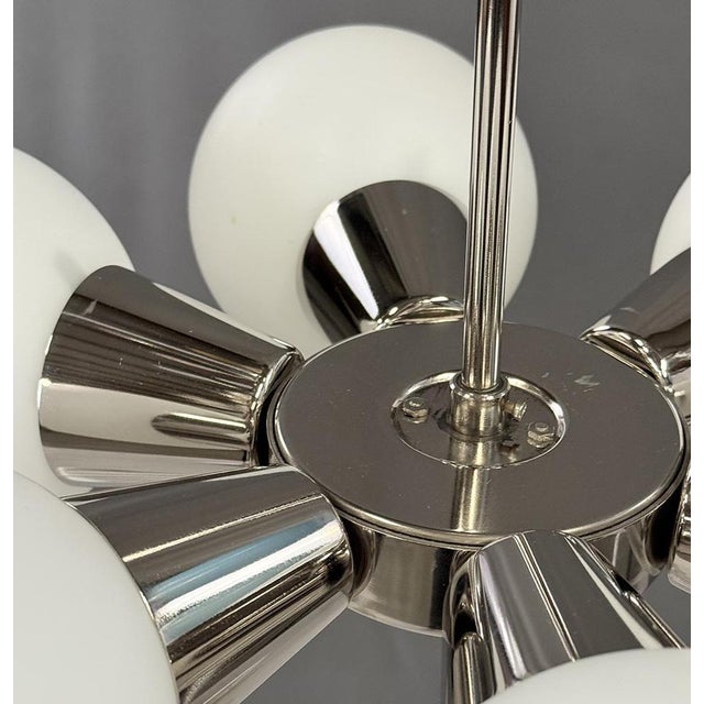 Mid-Century Sputnik Chrome Chandelier from Kamenický Šenov, 1970s For Sale - Image 4 of 7