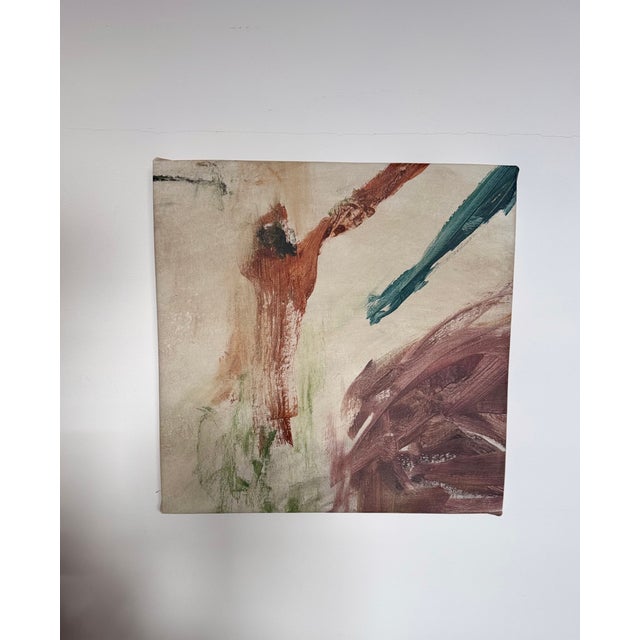 Abstract Acrylic Painting Set, Minimalist Neutral Wall Art, Modern Interior Art, Beige Brown Abstract Canvas - Set of 2 For Sale - Image 4 of 5