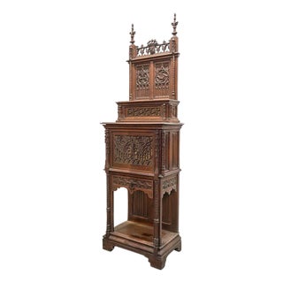 19th Century French Gothic Revival Two Tiered Cabinet For Sale
