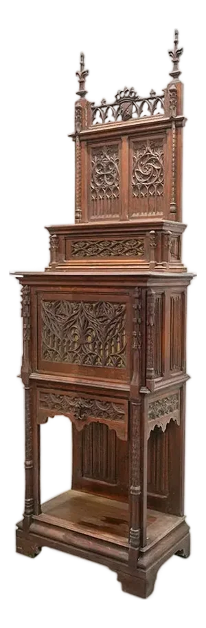 19th Century French Gothic Revival Two Tiered Cabinet