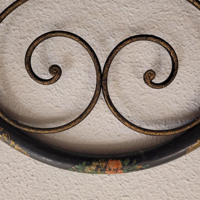 19th Century Bristol Wrought Iron Headboard with Floral Motifs, United Kingdom, 1890s For Sale - Image 9 of 18