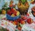 Ukrainian Still Life Painting: Flowers and Apples, Original Soviet Art 80-90 For Sale - Image 4 of 6