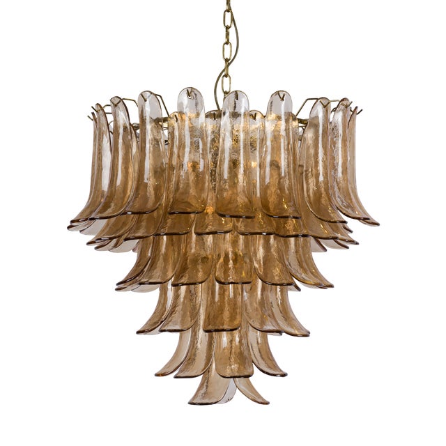 Small Amber Petalo Chandelier from Pure White Lines For Sale