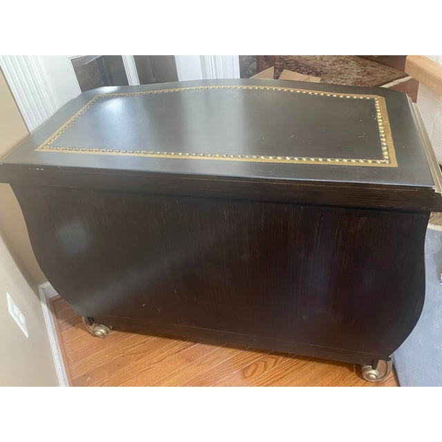 Late 20th Century Late 20th Century Bombe Chest With Embossed Floral Panels, Gold Detail – Hollywood Regency Style For Sale - Image 5 of 10