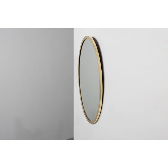 Art Deco Copper‑Plated Metal Mirror, Belgium, 1925 For Sale - Image 6 of 11