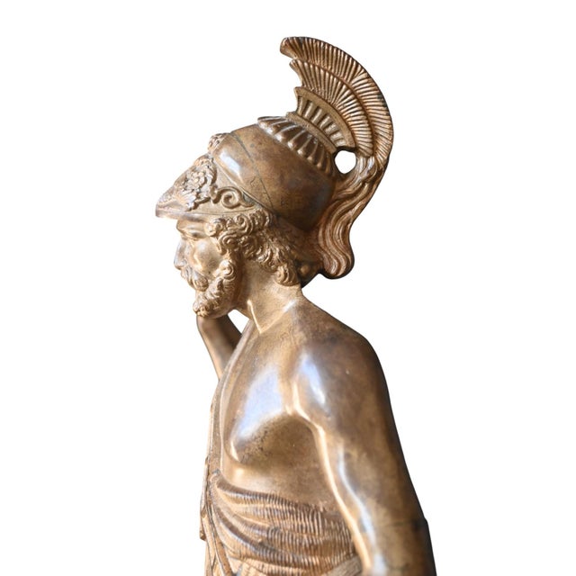 Italian Artist, Grand Tour Sculpture Representing Mars, 19th Century, Bronze For Sale - Image 6 of 9