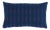 Schumacher Ainsley Stripe Indoor/Outdoor Pillow in Navy For Sale