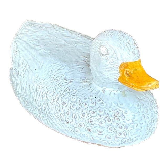 Vintage Mid-Century Modern Raymor Glazed Ceramic Duck For Sale