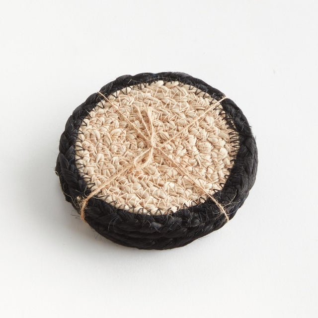 Early 21st Century Jute Coasters, Set Of 4 For Sale - Image 5 of 6