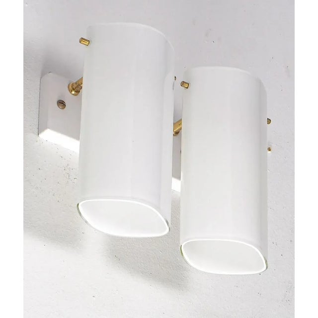 White Ark Wall Lamp attributed to Gert Nyström for Fagerhults, Sweden, 1969 For Sale - Image 8 of 9
