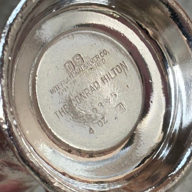 International Silver 1950s Silver Bud Vase Conrad Hilton Hotel For Sale - Image 4 of 8
