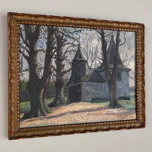 Antique Framed Oil Painting on Board by J S Burnet For Sale - Image 4 of 12