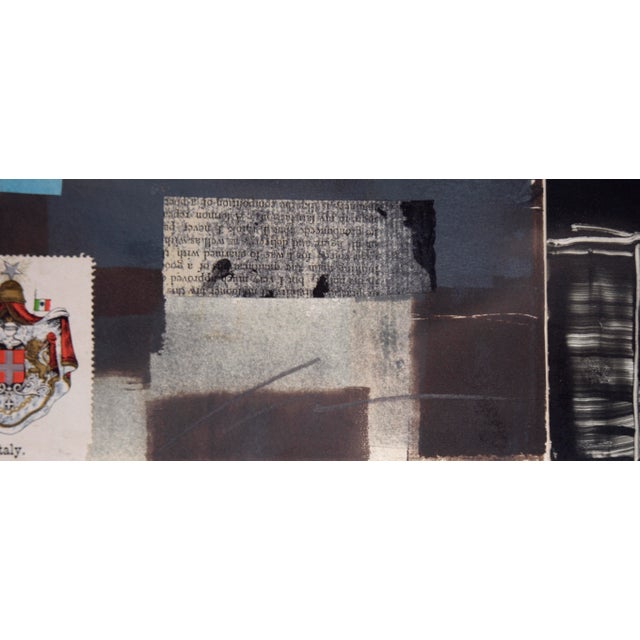 Wien 101 - Chine Colle Watercolor With Collage by Michael Pauker For Sale - Image 10 of 12