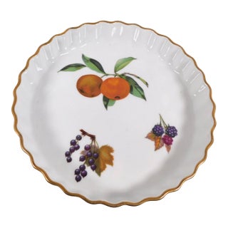 1960s Royal Worcester Fluted Tart Pan For Sale