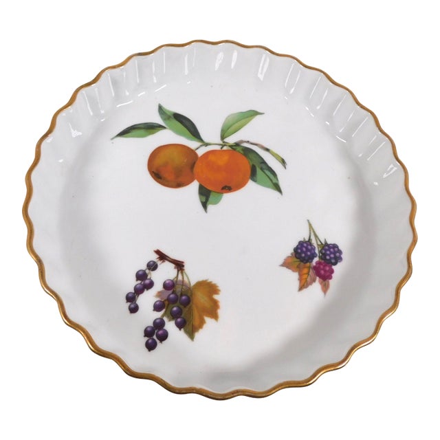 1960s Royal Worcester Fluted Tart Pan For Sale