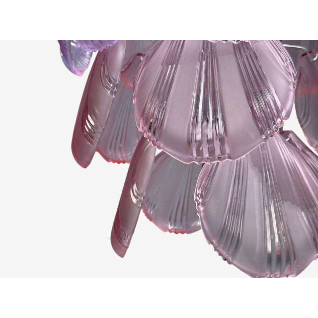 Mid-Century Modern, Purple Shell Motif Murano Glass, Pendant Light, 1960s For Sale In New York - Image 6 of 8