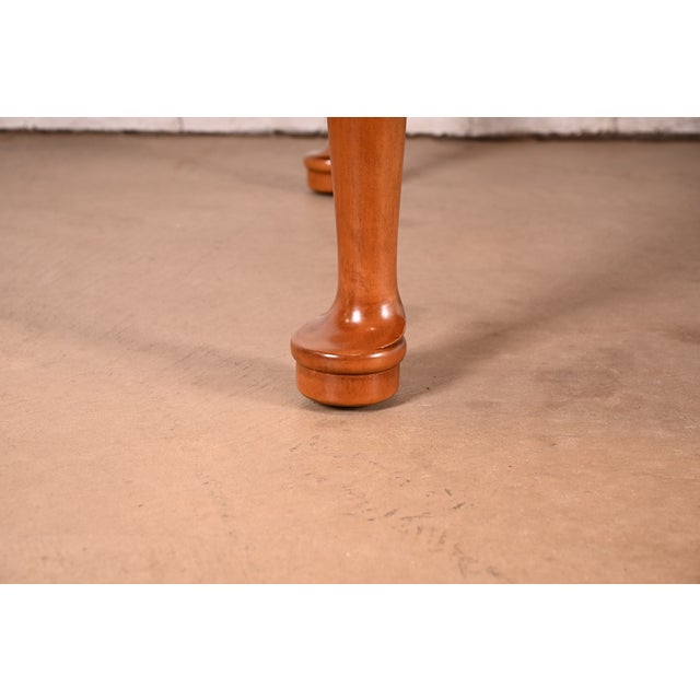 L. & J. G. Stickley American Colonial Solid Cherry Wood Extension Dining Table | Newly Refinished For Sale - Image 12 of 15