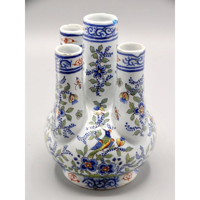 Antique French Quintal Tulipiere Vase For Sale - Image 6 of 9