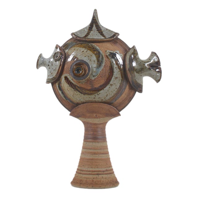 Danish Ceramic Fish Sculpture, 1970s For Sale