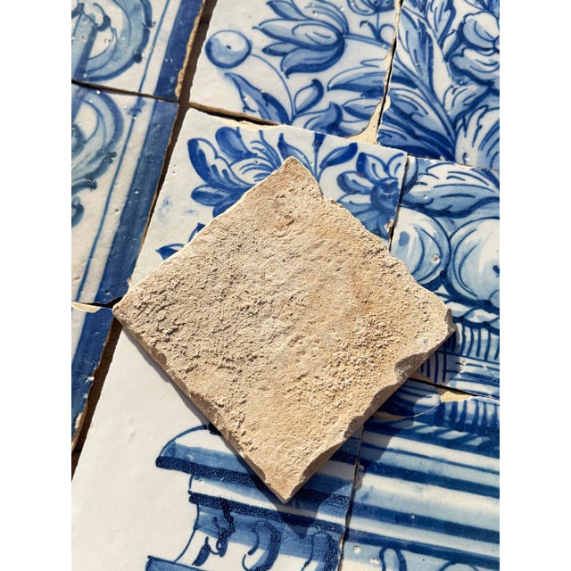 Antique 18th Century Portuguese Blue & White Abundance Basket Tile Panel For Sale - Image 16 of 16