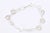 Modern Vintage Sterling Silver Circle and Rectangle Modernist Link Chain Necklace, 1960's For Sale - Image 3 of 8