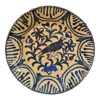 Mid 19th Century Spanish Ceramic Fajalauza Bowl From Granada For Sale