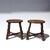 A pair of late-19th-century oval oak stools with shaped hand-grip apertures to the seats. Each stool is supported on four...