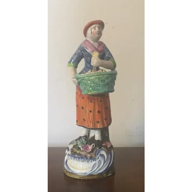 Antique Early 19th Century English Regency Staffordshire Pearlware Figure of a Baker For Sale - Image 9 of 13