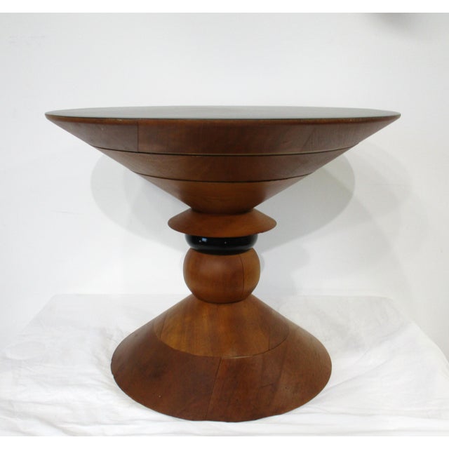 Prototype Herman Miller Turned Walnut Side Table For Sale - Image 15 of 15