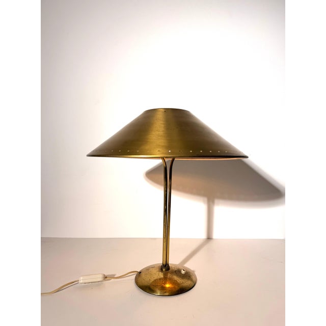 Gold Vintage Brass Table Lamp For Sale - Image 8 of 8