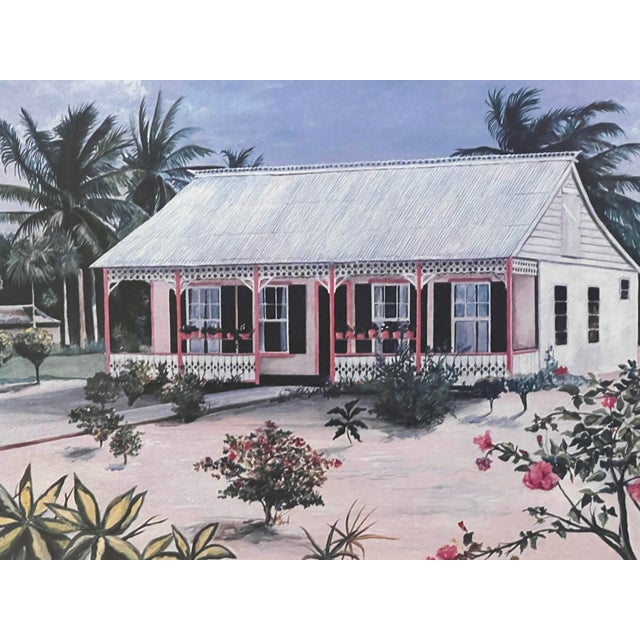 Coastal Mid 20th Century "The Pink House" Limited Edition Lithograph Stewart Holmes #632/700 Signed For Sale - Image 3 of 8