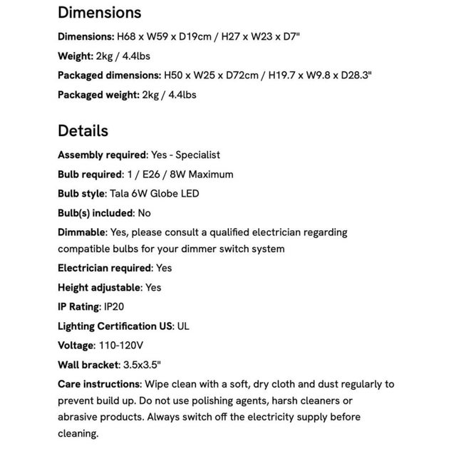 Soho Home Vincent Wall Light, Cream Shade For Sale In Los Angeles - Image 6 of 6