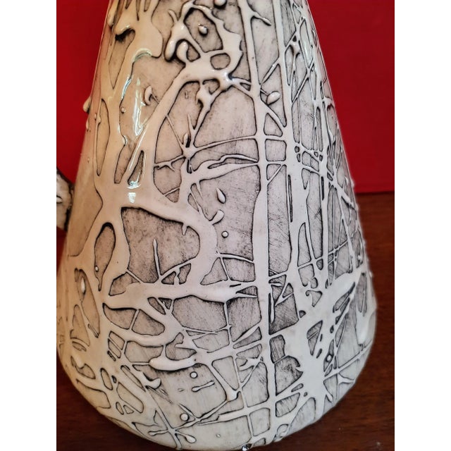 Mid Century Splatter Pottery Pitcher Schoop Willis For Sale In Fayetteville, AR - Image 6 of 6