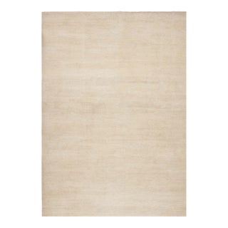 Rug & Kilim’s Modern Textural Oversized Rug With Striae of Beige - 12'x17' For Sale