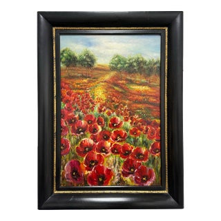 Watkins for Prestige Arts Tuscan Poppies Artwork, Certificate For Sale