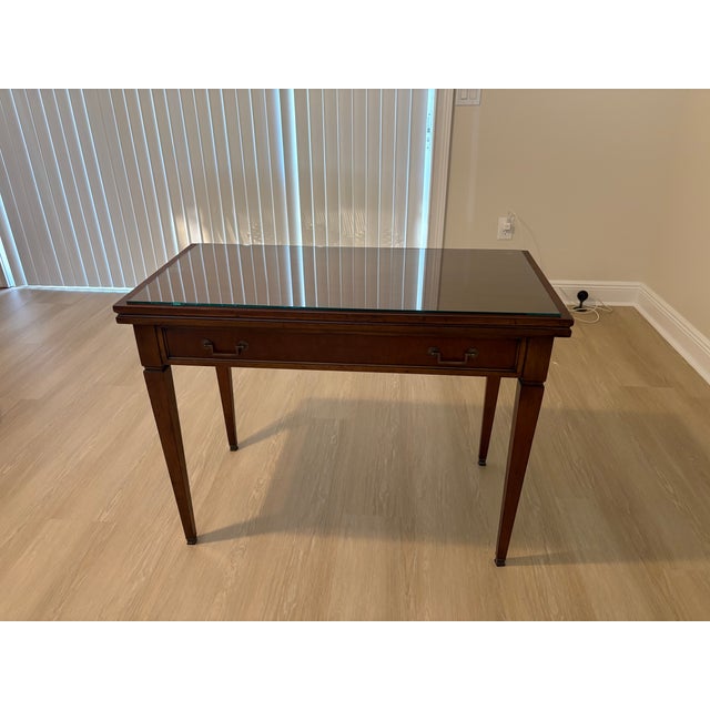 1950s Extensole Desk to Dining Wood Table Transformer Table for Small Space For Sale - Image 10 of 18