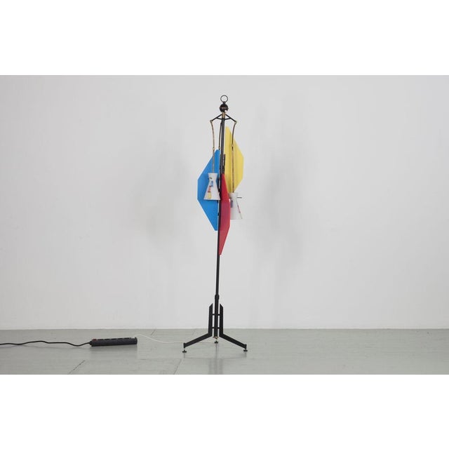 Black Italian Floor Lamp, 1950s For Sale - Image 8 of 18