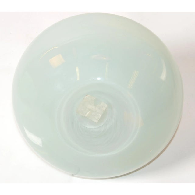 Baby Blue 1980s Blenko Style Mid-Century Modern Hand Made Blown Art Glass Vases- Set of 2 For Sale - Image 8 of 13