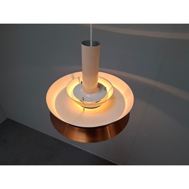 Metal Vintage Danish Brass Pendant Light by Carl Thore for Granhaga, 1960s For Sale - Image 7 of 18